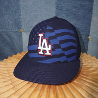 7 1/8 - Vintage Y2K los ángeles dodgers flag embroider hat
