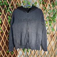 Vintage Y2K Hurley surf/skate zip up 00s fleece lined hoodie