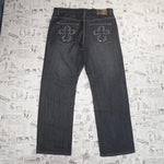 40 -Vintage Y2K Brooklyn express cross embroider jeans pants