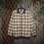 XL -Vintage Y2K zip up plaid jordan 00s hip hop track jacket