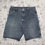 34 - Vintage Y2K Wrangler denim carpenter denim shorts jorts