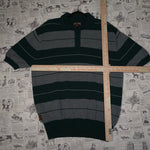 Large -Vintage Y2K county FB stripe charlie brown polo shirt