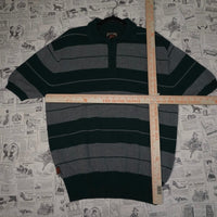 Large -Vintage Y2K county FB stripe charlie brown polo shirt