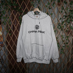XL-Vintage Y2K Chinapeak snow embroider reverse weave hoodie