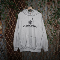 XL-Vintage Y2K Chinapeak snow embroider reverse weave hoodie