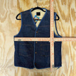 Vintage 1970s genuine roebucks denim sherpa lined vest
