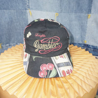 OSFA - Vintage Laughlin gambler casino embroidered 1990s hat