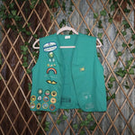 Large - Vintage Y2K Girl Scouts USA 1990s youth patch vest