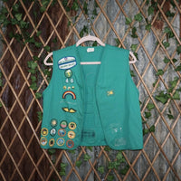 Large - Vintage Y2K Girl Scouts USA 1990s youth patch vest