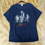 Vintage y2k seattle usa tourist skyline 2000s t-shirt
