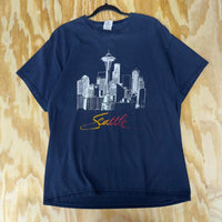Vintage y2k seattle usa tourist skyline 2000s t-shirt