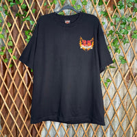 Vintage Y2K Harley Davidson motorcycle 2000s flame t-shirt