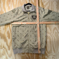 Vintage Y2K anchor blue 00s embroidered monogram aop jacket