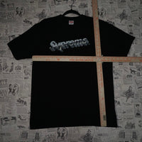 Medium - Supreme Superman 3D chrome hypebeast black t-shirt