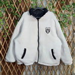 Vintage Y2K Oakland Raiders reversible zip up puffer jacket