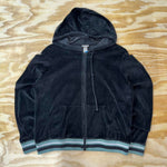 Vintage y2k mossimo supply velour 2000s femme zip up hoodie