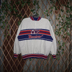 Large - Vintage Y2K WMS warriors stripe 1/4 zip sweatshirt