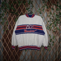 Large - Vintage Y2K WMS warriors stripe 1/4 zip sweatshirt