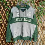 Vintage Y2K Tommy Hilfiger embroider crest polo style hoodie