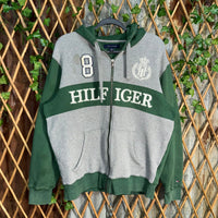 Vintage Y2K Tommy Hilfiger embroider crest polo style hoodie