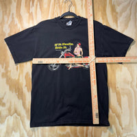 Vintage Y2K Hawaii motorcycle biker pinup girl 2000s t-shirt