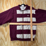 Vintage Y2K Adidas embroider striped 1990s light windbreaker