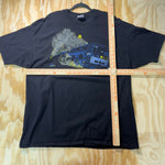 Vintage Y2K train 3D emblem 1990s moonlight usa made Tshirt