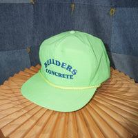 OSFA - Vintage builders concrete spell out neon rope hat