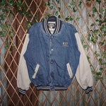 Large - Vintage Y2K hartwell 1990s embroidered denim bomber