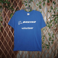 Large - Vintage Y2K Boeing volunteer essential blue T-shirt
