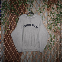 XL-Vintage Y2K Fresno State embroider raw heavyweight hoodie