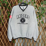 Vintage Y2K oakland raiders arc embroider nfl 90s sweatshirt