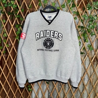 Vintage Y2K oakland raiders arc embroider nfl 90s sweatshirt