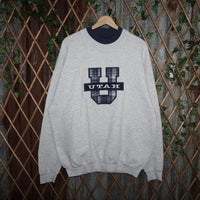 XL-Vintage Y2K Utah essential plaid embroider 90s sweatshirt