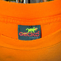Vintage Y2K gecko Hawaii 1990s flame surf skate LS T-shirt
