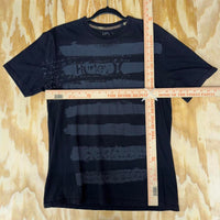 Vintage y2k hurley black striped skate / surf 2000s t-shirt