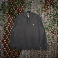 Vintage Y2K Nike pullover swoosh embroider 2000s gray hoodie