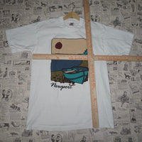 Large - Vintage Y2K Newport art cartoon 1990s FOTL t-shirt