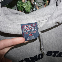 XL-Vintage Y2K Fresno State embroider raw heavyweight hoodie