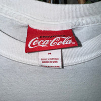 Vintage Y2K Coke Coca-Cola soda promo 1990s bear face tshirt