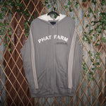 XL Vintage Y2K PHAT farm hip hop embroider 00s zip up hoodie