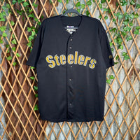 Vintage Y2K Pittsburgh Steelers embroider 90 baseball jersey