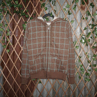 Medium - Vintage / Y2K MATIX zip up plaid 2000s skate hoodie