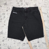 36 - Vintage / Y2K Ecko UNLTD. Black denim jean shorts jorts
