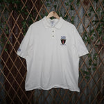 XXXL - Vintage Y2K D day war memorial 2000s embroidered polo