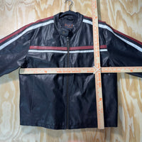 Vintage Y2K brave soul London 2000s leather striped jacket