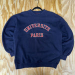Vintage y2k universite paris embroidered crewneck sweatshirt