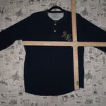 Medium -Vintage Y2K American Eagle embroider henley LS shirt
