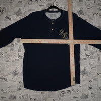 Medium -Vintage Y2K American Eagle embroider henley LS shirt