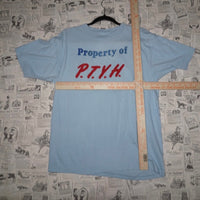 Large-True Vintage property of P.T.Y.H. essential 80s tshirt